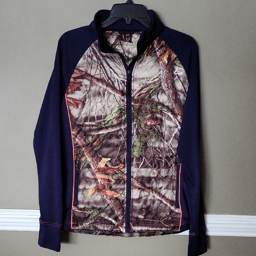 Huntworth Women's Camouflage and Navy Jacket Size Medium